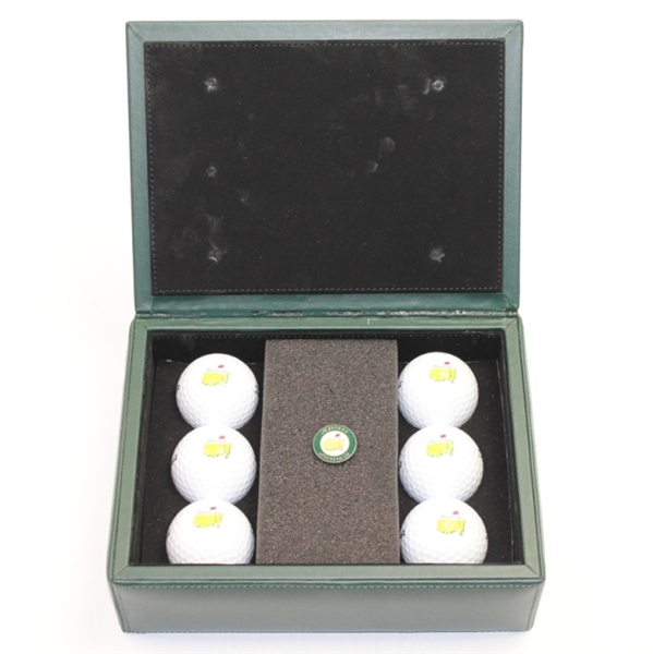 Masters Tournament Undated Gift Box with 6 Logo Golf Balls and Ball Marker