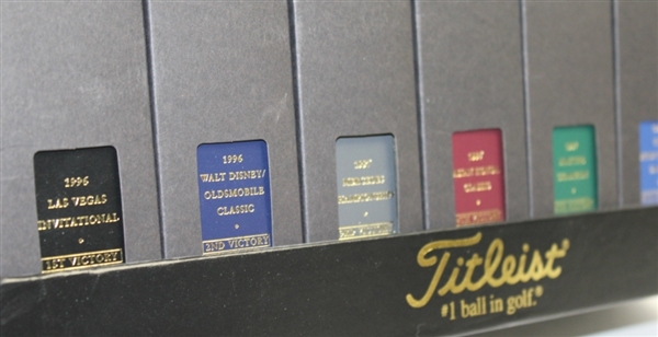 Tiger Woods Titleist Ltd Ed Commemorative Boxes with Balls - First 7 Wins!