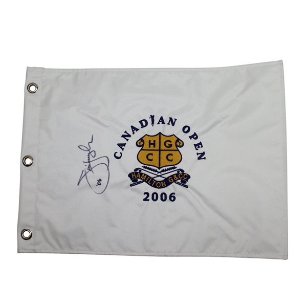 Jim Furyk Signed 2006 Canadian Open at Hamilton C&CC Embroidered Flag JSA ALOA