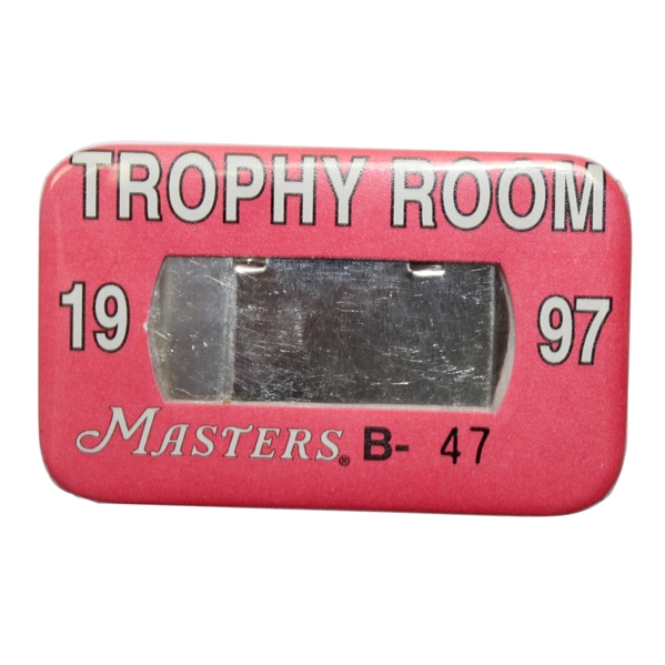 1997 Masters Trophy Room Badge #B-47 - Tiger's First Masters Victory