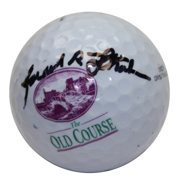 Frank Stranahan Signed The Old Course St. Andrews Logo Golf Ball JSA ALOA