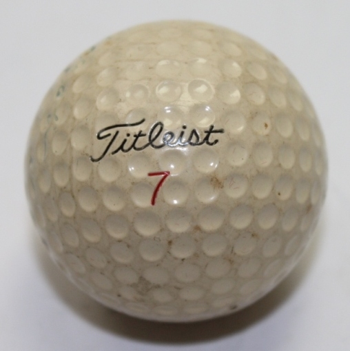 Ben Hogan 1953 US Open @ Oakmont Championship Used Titleist Golf Ball-Gifted To Ralph Hutchison