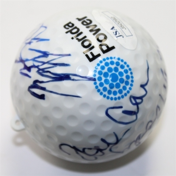 Multi-Signed Extra Large Florida Power Logod Keychain Golf Ball JSA #J50292