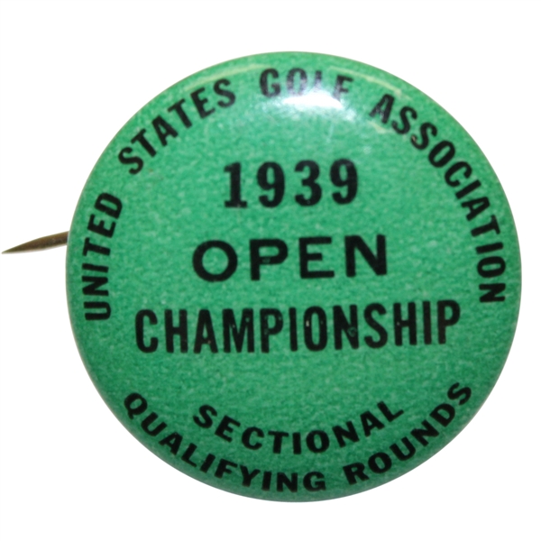1939 US Open Championship Sectional Contestant Qualifying Badge
