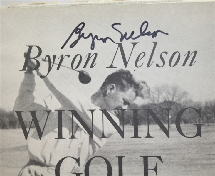 Byron Nelson Signed 1946 1st Editon Book 'Winning Golf' JSA ALOA