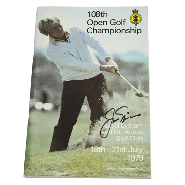 Jack Nicklaus Signed 1979 The Open Championship at Royal Lytham Program JSA ALOA