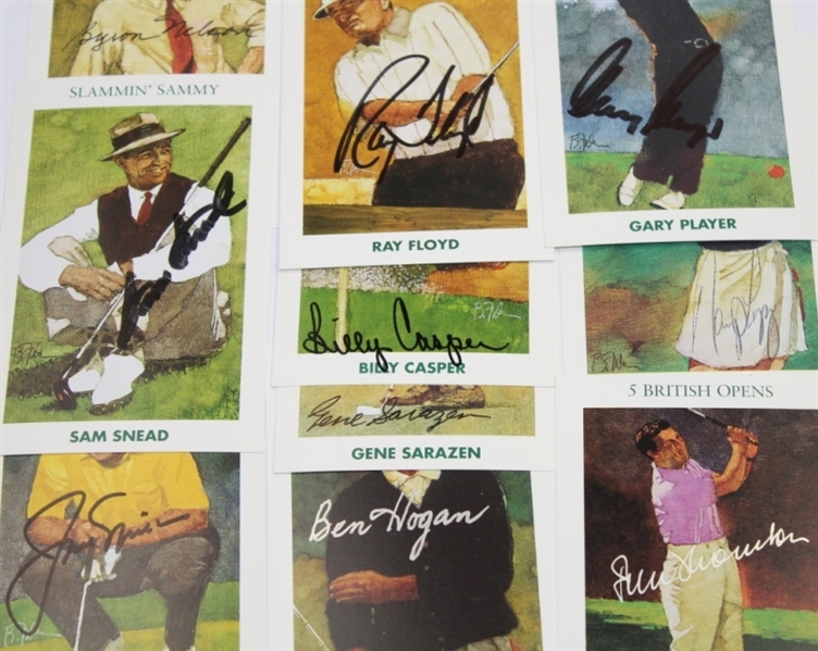 Mueller 'Golf's Greatest' Ltd Ed #451 Set with Ten Signed Including Hogan JSA ALOA