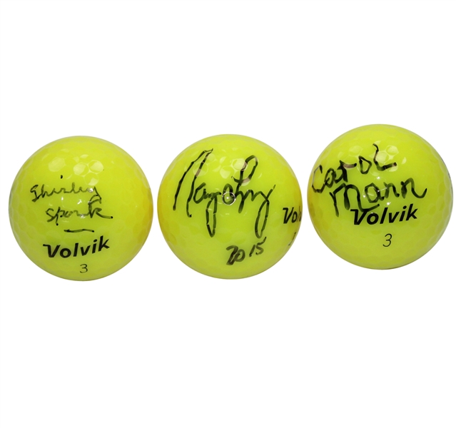 Lot of Three Signed Golf Balls by LPGA Golf Hall of Famers JSA ALOA 