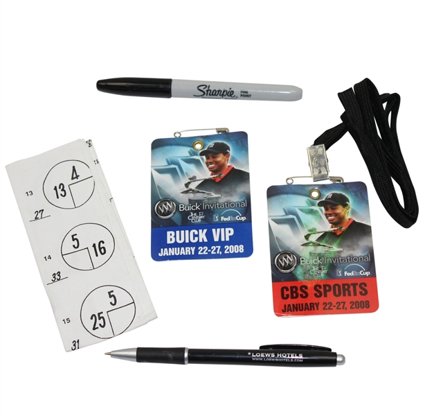 Tiger Woods' Issued Items For 2008 Buick Invitational@Torrey Pines 