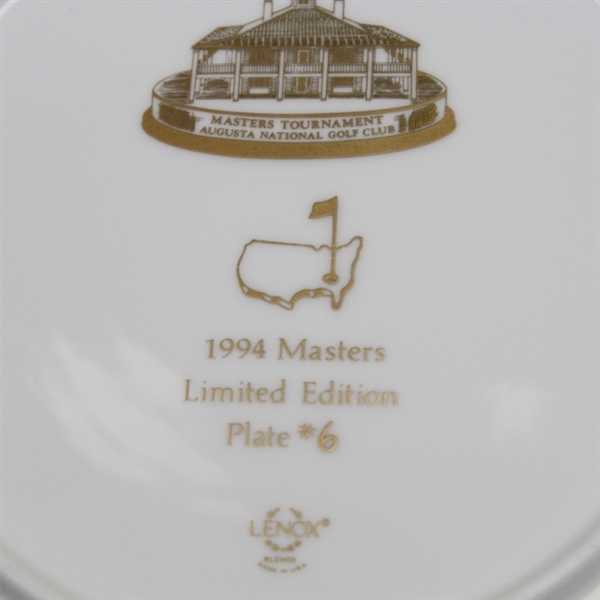 1994 Masters Ltd Ed Lenox Commemorative Plate #6 - In Original Box