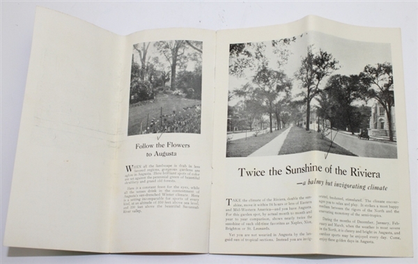 Antique Augusta Georgia Travel Brochure - Includes Ty Cobb Testimonial