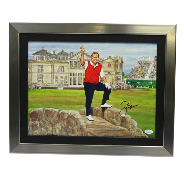 Jack Nicklaus Signed 'Farewell to St. Andrews' Framed Painting JSA #K32209