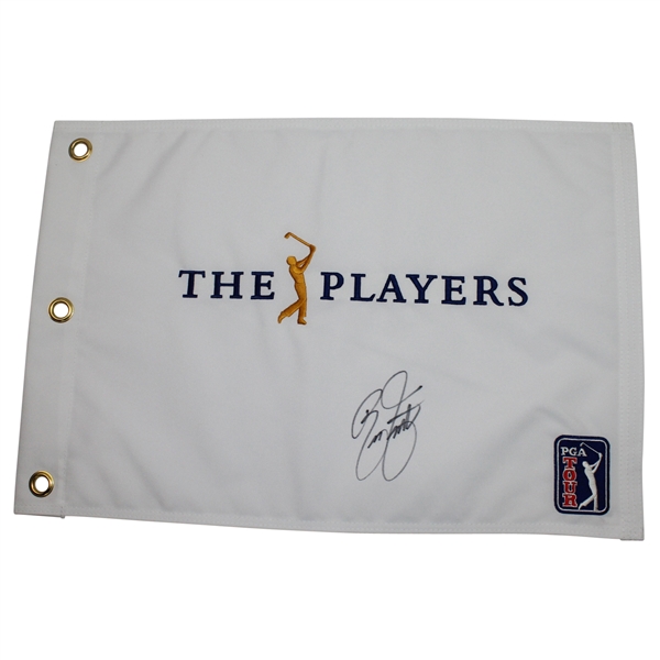 Rickie Fowler Signed The Players Championship Embroidered Flag JSA ALOA