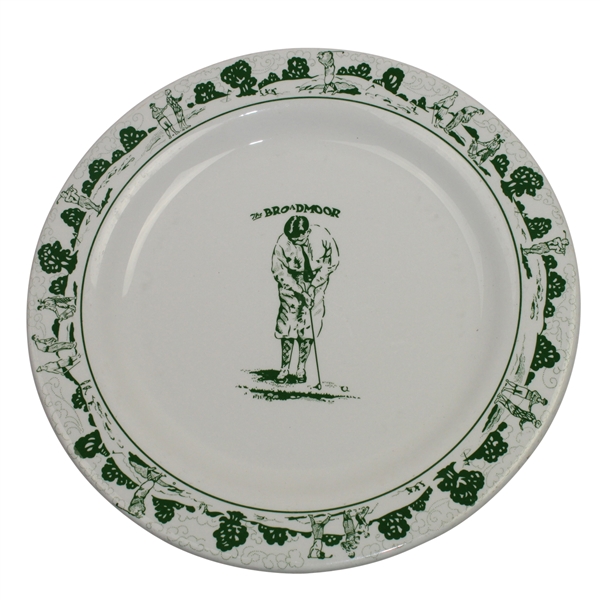 'The Broadmoor' Dinner Plate Depicting Bobby Jones in Center - Syracuse China
