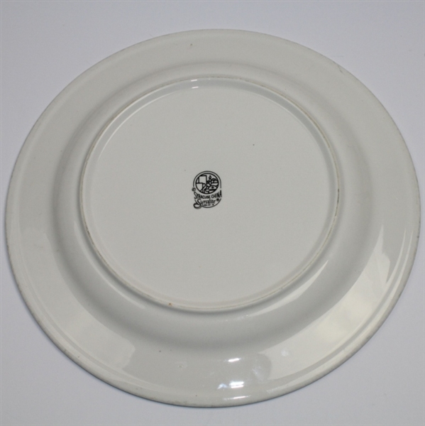 'The Broadmoor' Dinner Plate Depicting Bobby Jones in Center - Syracuse China