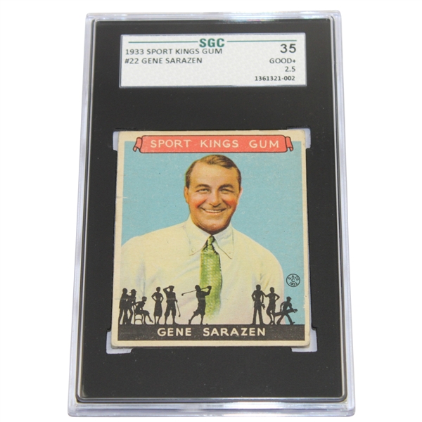 1933 Gene Sarazen Sports King Gum Golf Card - #22