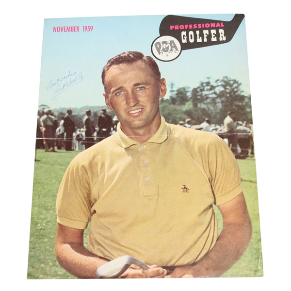 Art Wall Jr. Signed 1959 PGA Professional Golfer Magazine Cover JSa ALOA