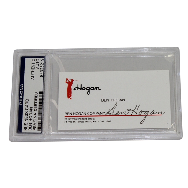 Ben Hogan Signed Personal 'Hogan' Business Card PSA/DNA Slabbed #83325219