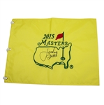 Jordan Spieth Signed 2015 Masters Embroidered Flag - Full Signature in Middle JSA ALOA