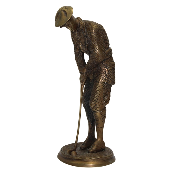 Unmarked Austin Sculpture Golfer Hampton Green by Alexsander Danel Bronze Finish Plaster