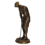 Unmarked Austin Sculpture Golfer "Hampton Green" by Alexsander Danel Bronze Finish Plaster