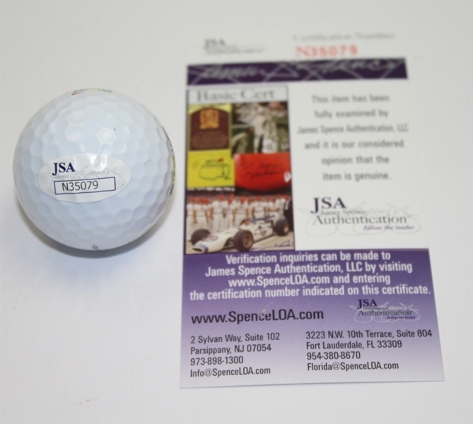 Zach Johnson Signed Masters Logo Golf Ball JSA #N35079