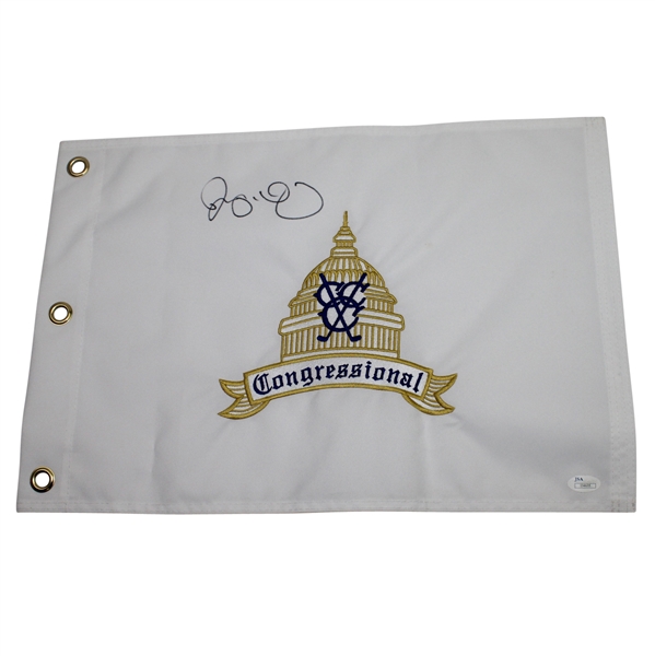 Rory McIlroy Signed White Congressional Embroidered Flag JSA #I34635