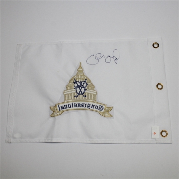 Rory McIlroy Signed White Congressional Embroidered Flag JSA #I34635