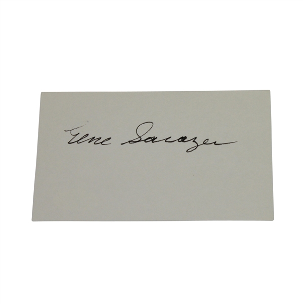 Gene Sarazen Signed Index Card JSA #L53596