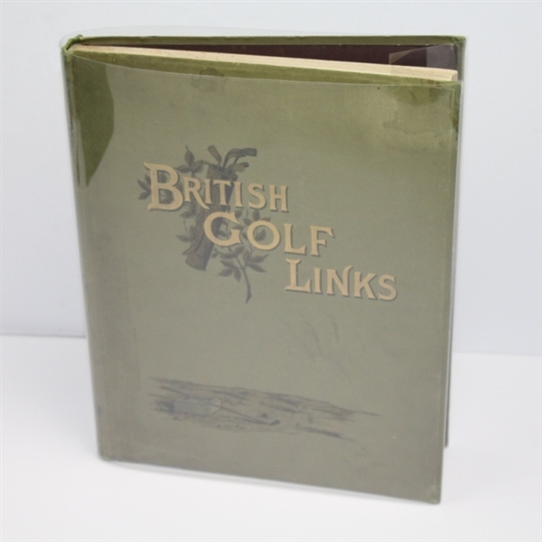 1897 'British Golf Links' Large Edition Book by Horace Hutchinson with Slip-Cover
