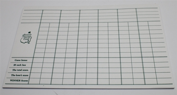 Augusta National Golf Club Game Scoring Pad, Envelopes, Paper, and Notepad 