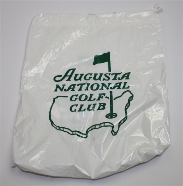 Lot of Two Augusta National Golf Club Gift Bags - One Cloth & One Plastic