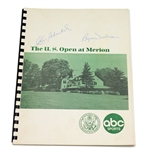 Byron Nelson & Chris Schenkel Signed 1971 US Open @ Merion ABC Sports Media Guide JSA ALOA
