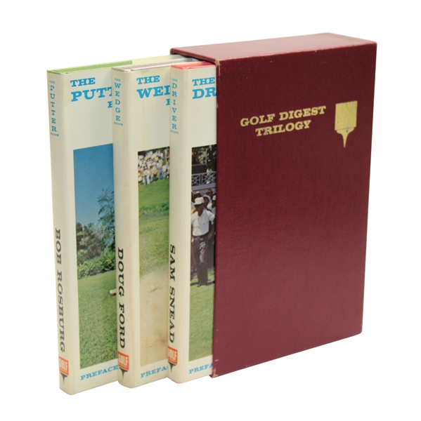 1963 Set of Golf Digest Trilogy Books in Slip Case - Sam Snead, Bob Rosburg, & Doug Ford
