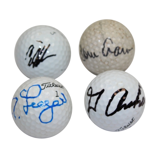 Lot of Four Masters Winners Signed Golf Balls JSA ALOA