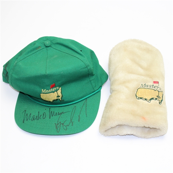 Signed Masters Hat, White Head Cover, Tiger Woods Bobble-head, & 2000 Masters Journal JSA ALOA