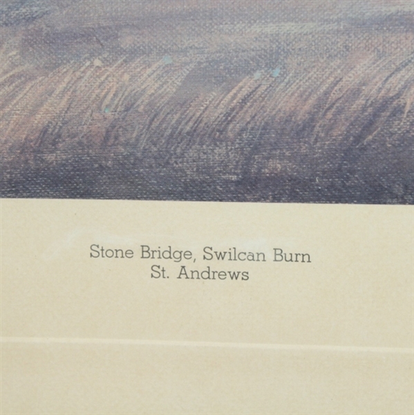 St. Andrews 'Stone Bridge - Swilcan Burn' Wood Framed Print - 1970