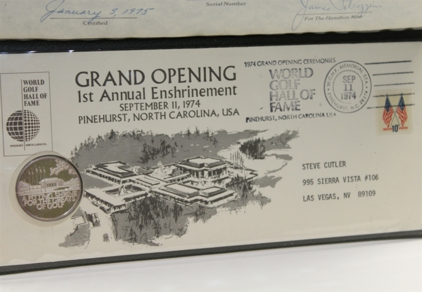 World Golf Hall of Fame FDC 1st Annual Enshrinement Pinehurst w/Silver Medallion