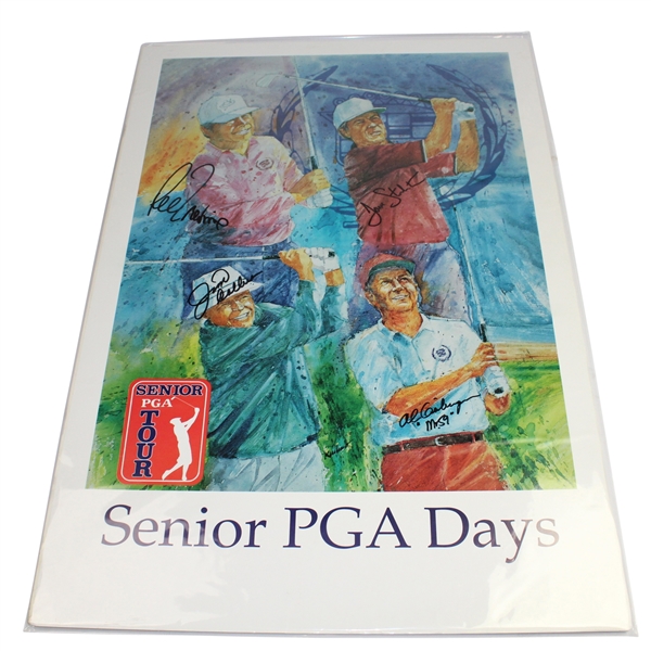 Multi-Signed 'Senior PGA Days' Senior Tour Poster - Trevino, Geiberger, & Others JSA ALOA