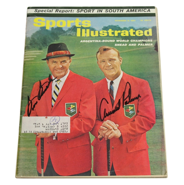 Sam Snead & Arnold Palmer Signed Sports Illustrated 11/12/1962 JSA ALOA