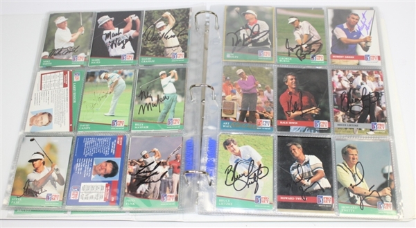 236 Assorted Pro-Set Golf Cards - Signed/Unsigned - Some JSA COA's
