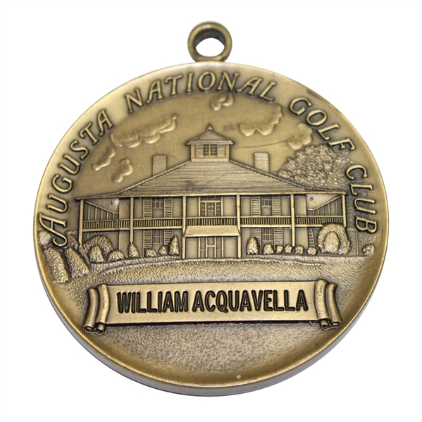 Augusta National Member Bronze Bag Tag - William Acquavella -Famed New York Art Dealer