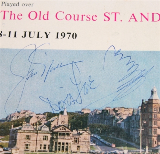 Champ Jack Nicklaus Signed 1970 British Open Program-Also Eric Brown (D-86) Ryder Cup Star/Captain