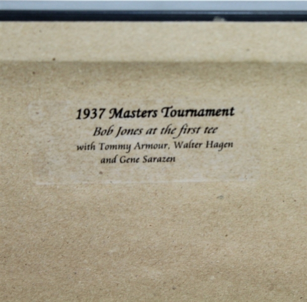 Masters Gift of Darren Clarke - Bobby Jones 1937 Masters Tee Shot Photo -  Framed