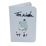 Tom Watson Signed Augusta National Scorecard with Winning Years Inscription JSA ALOA