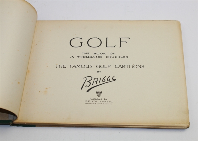 Vintage 'Golf by Briggs' Cartoon Depiction Book - 1918