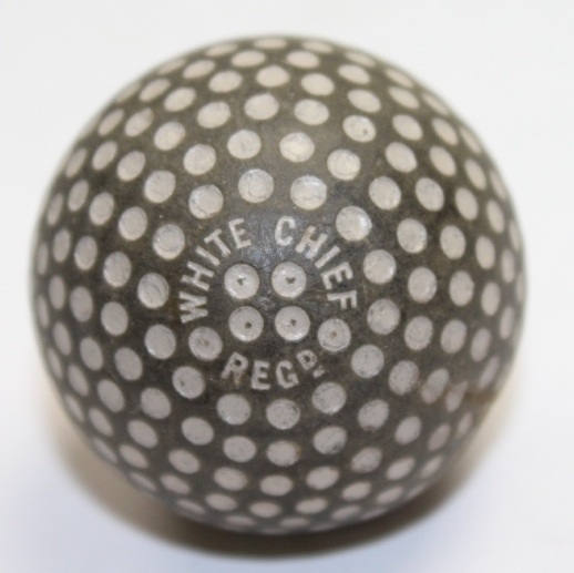 Vintage White Chief Wood Milne Golf Ball 