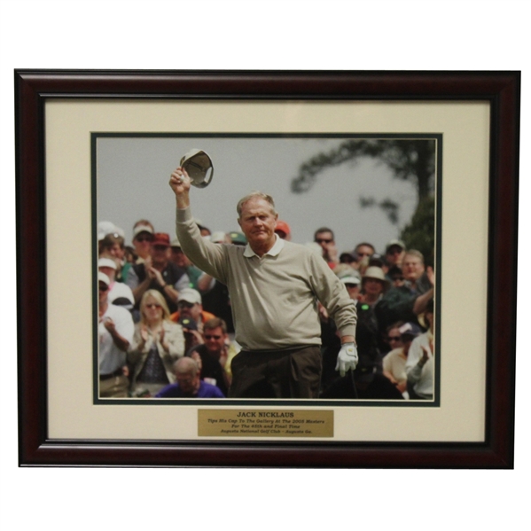 Jack Nicklaus Waves Masters Goodbye in 2005 - 45th & Final - Framed