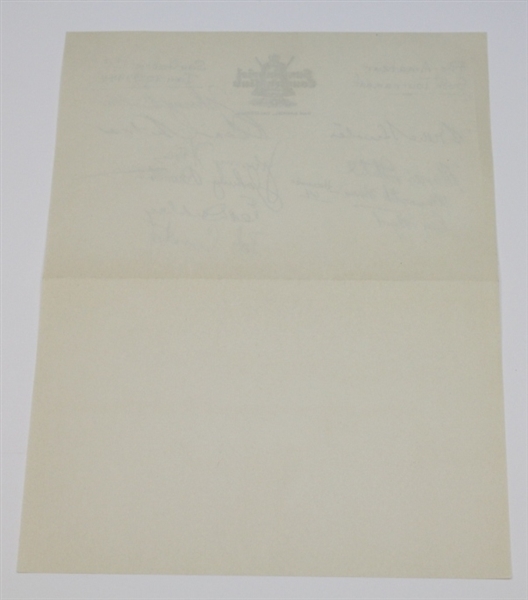 Multi-Signed 1944 Tournament Sheet with Dutra, Revolta, and others JsA ALOA