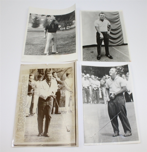 Lot of Ten Arnold Palmer Vintage Wire Photos - Many from Majors